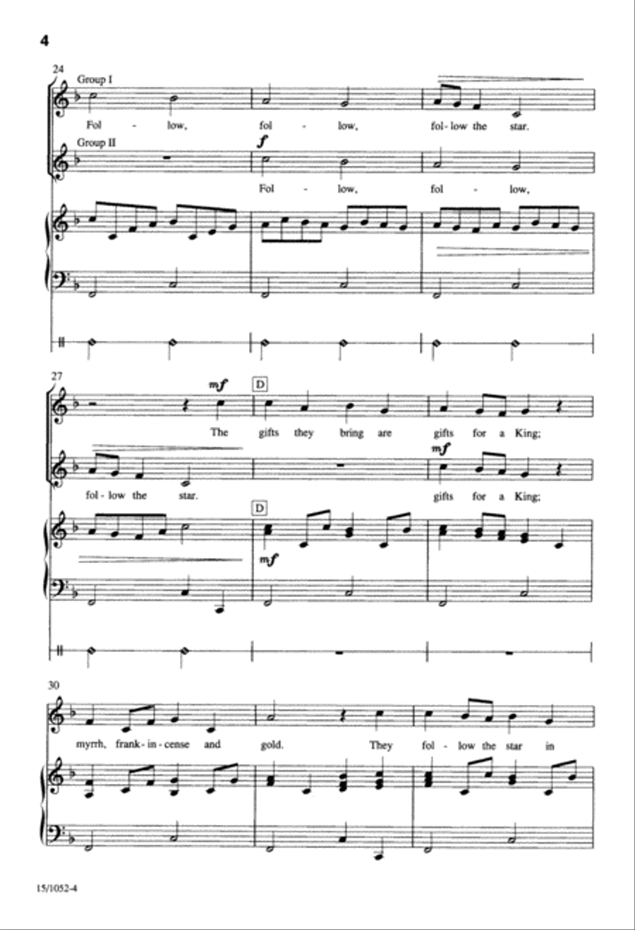 Follow the Star Follow the Star Unison Choir scores gallery preview page 4