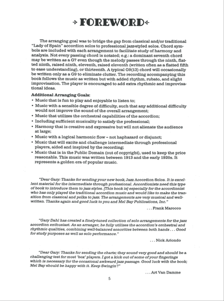 Jazz Accordion Solos Jazz Accordion Solos Accordion scores gallery preview page 11