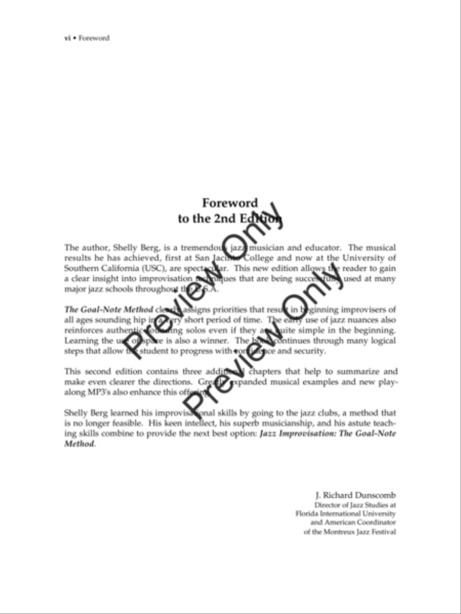 Jazz Improvisation: The Goal-Note Method (Text with MP3s) Jazz Ensemble scores gallery preview page 7