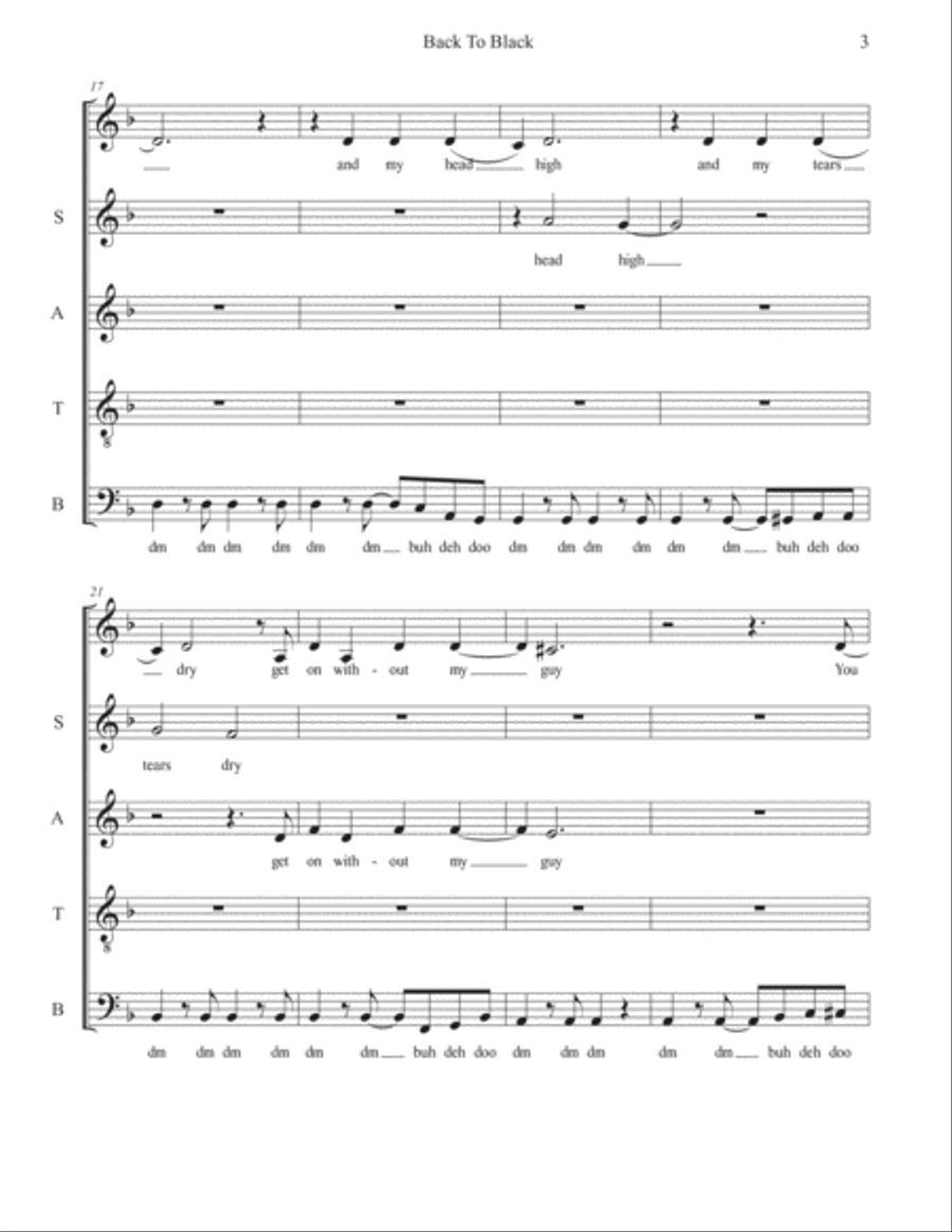 Back To Black 4-Part scores gallery preview page 3