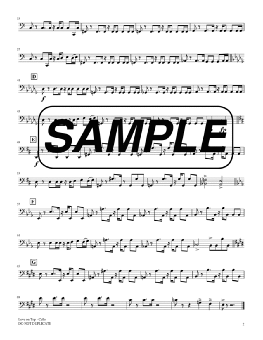 Love On Top String Quartet scores gallery preview page 3