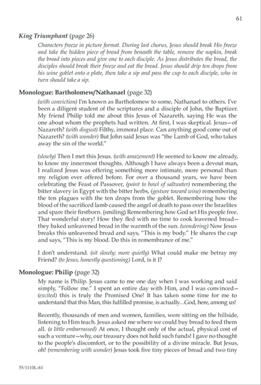The Living Last Supper 4-Part scores gallery preview page 62