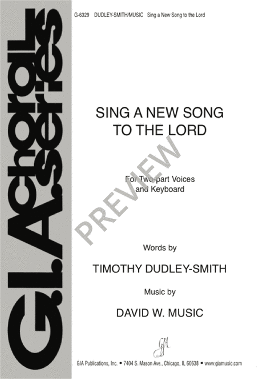 Sing A New Song to the Lord 2-Part scores gallery preview page 1