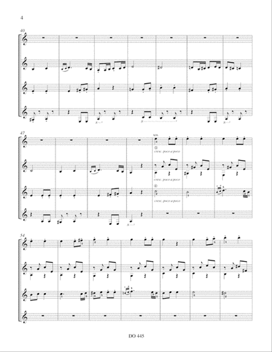 Symphony No. 7, IInd movement Guitar Ensemble scores gallery preview page 4