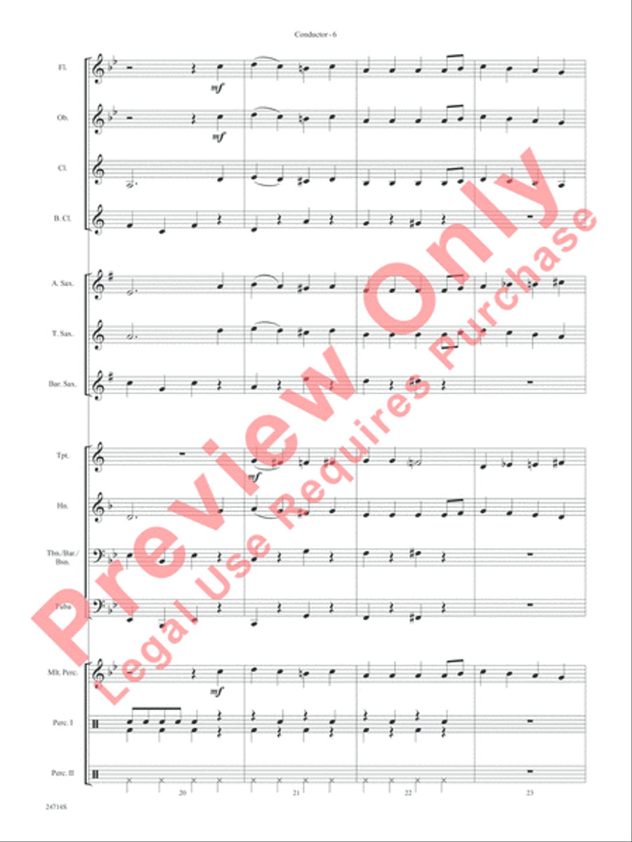 Santa Claus Is Comin' to Town Concert Band scores gallery preview page 8