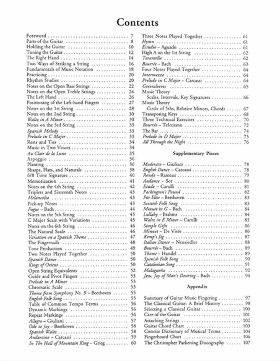 The Christopher Parkening Guitar Method – Volume 1 (Revised) Guitar scores gallery preview page 2