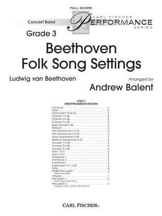 Beethoven Folk Song Settings