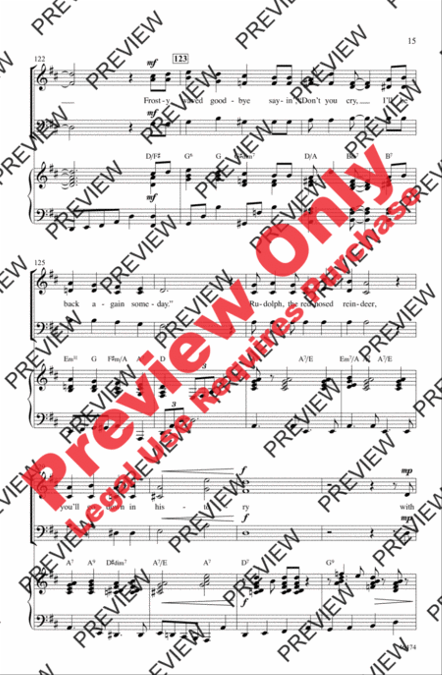 Rudolph, Frosty, and Suzy 3-Part scores gallery preview page 15