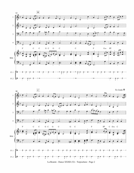 La Bourrée - Dance 32 from Terpsichore (Praetorius) for Wind Instruments image number null