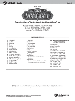 World of Warcraft, Suite from: Score