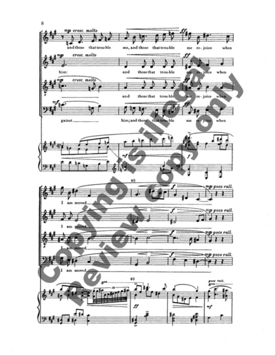 Two Psalms and a Proverb: 3. How Long Wilt Thou Forget Me, O Lord 4-Part scores gallery preview page 11