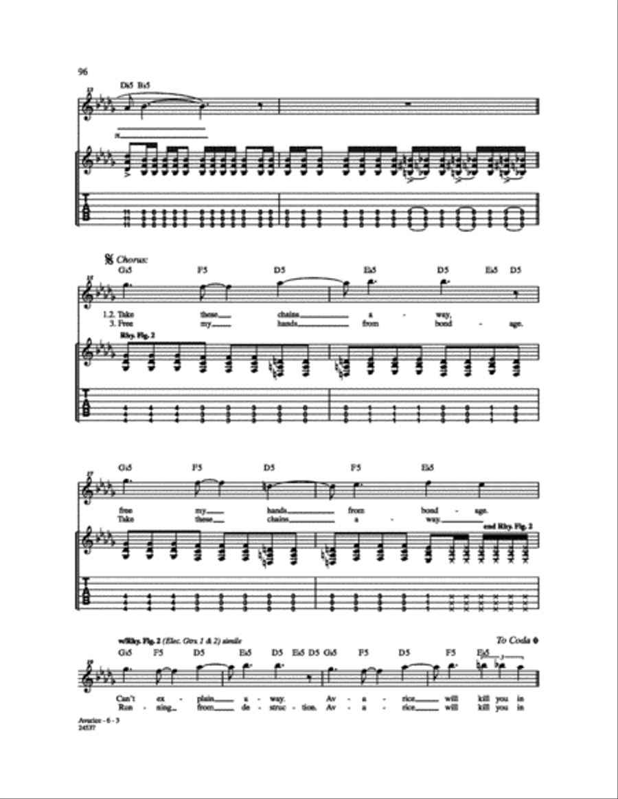 Avarice Electric Guitar scores gallery preview page 3