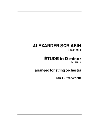 Book cover for SCRIABIN Etude Op.2 No.1 for string orchestra