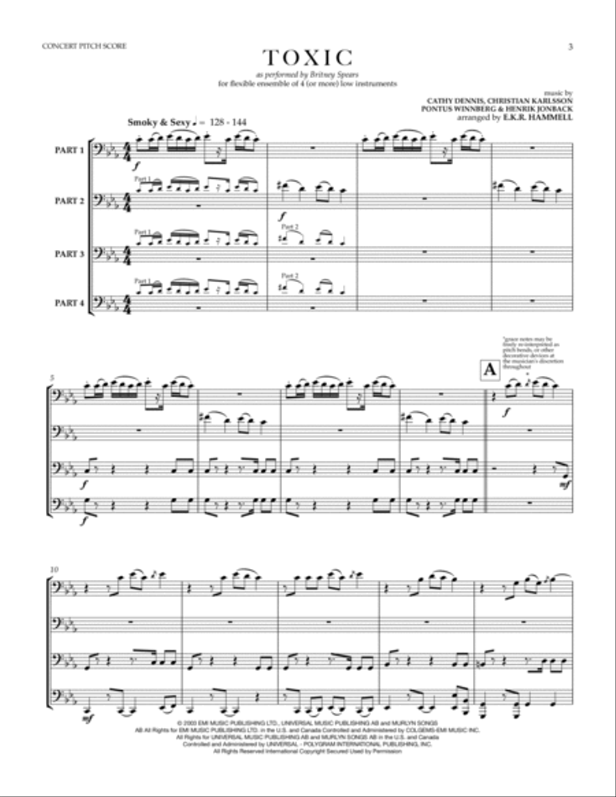 Toxic Large Ensemble scores gallery preview page 5