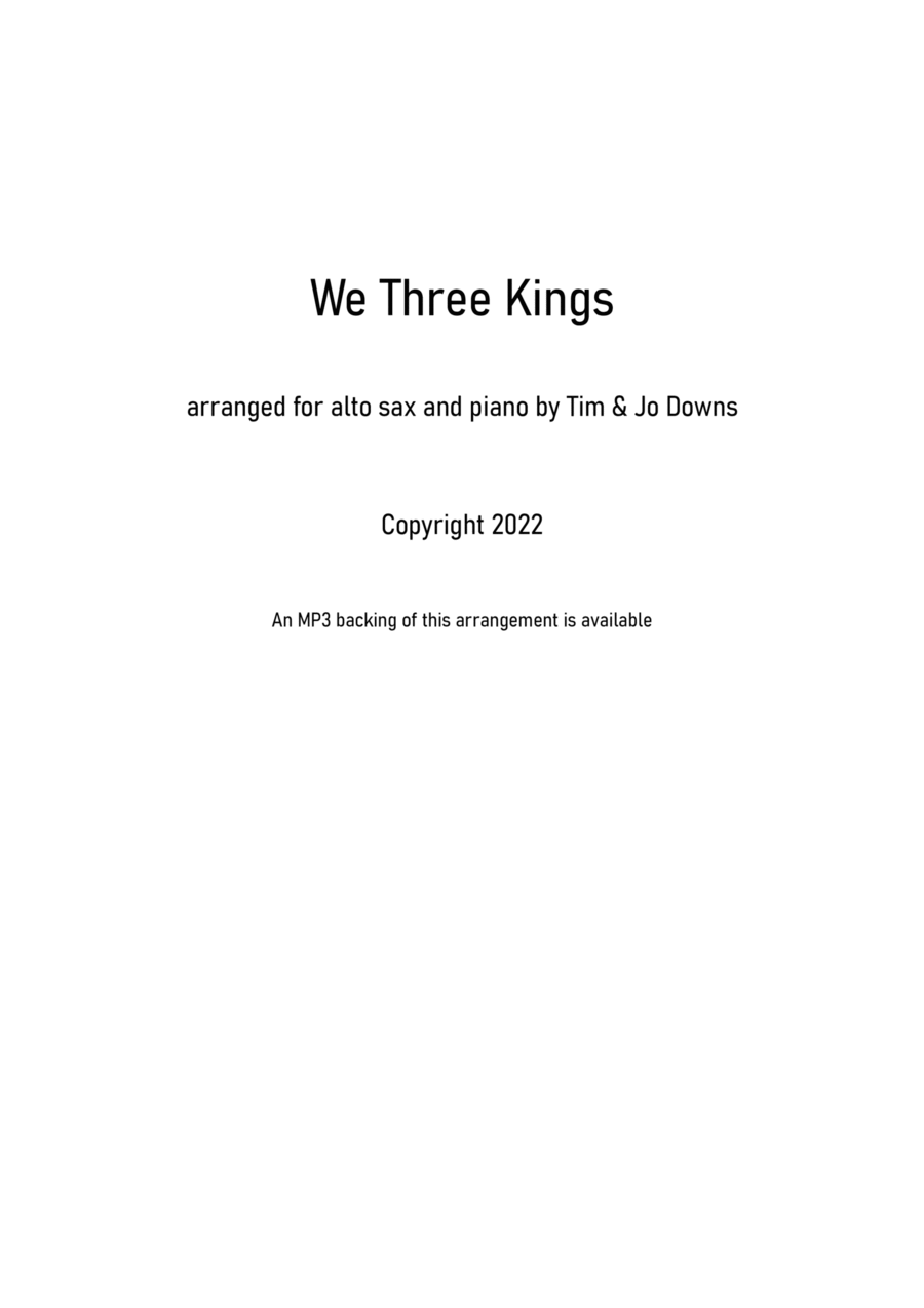 We Three Kings Alto Saxophone scores gallery preview page 1