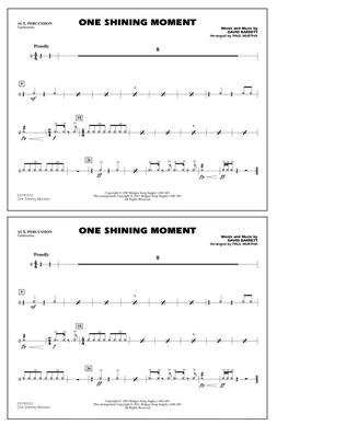Book cover for One Shining Moment - Aux Percussion