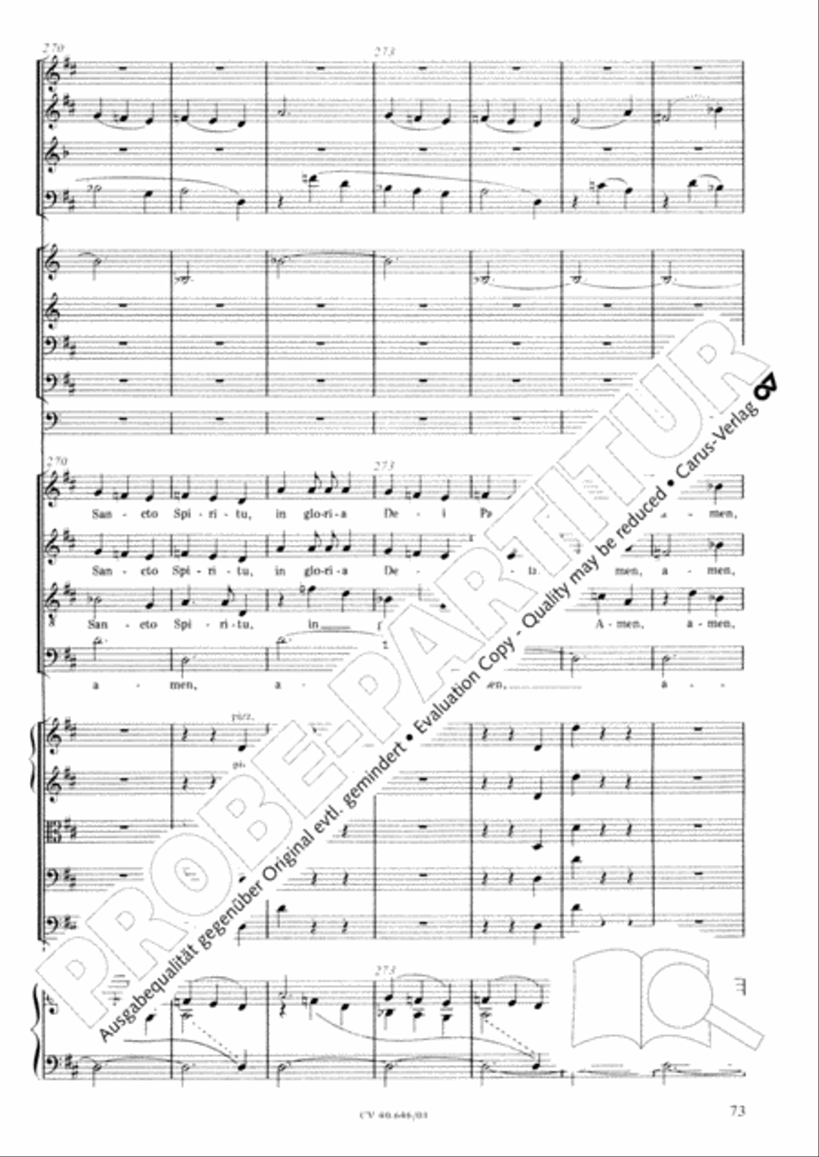 Mass in A Major (2 versions) STB scores gallery preview page 84