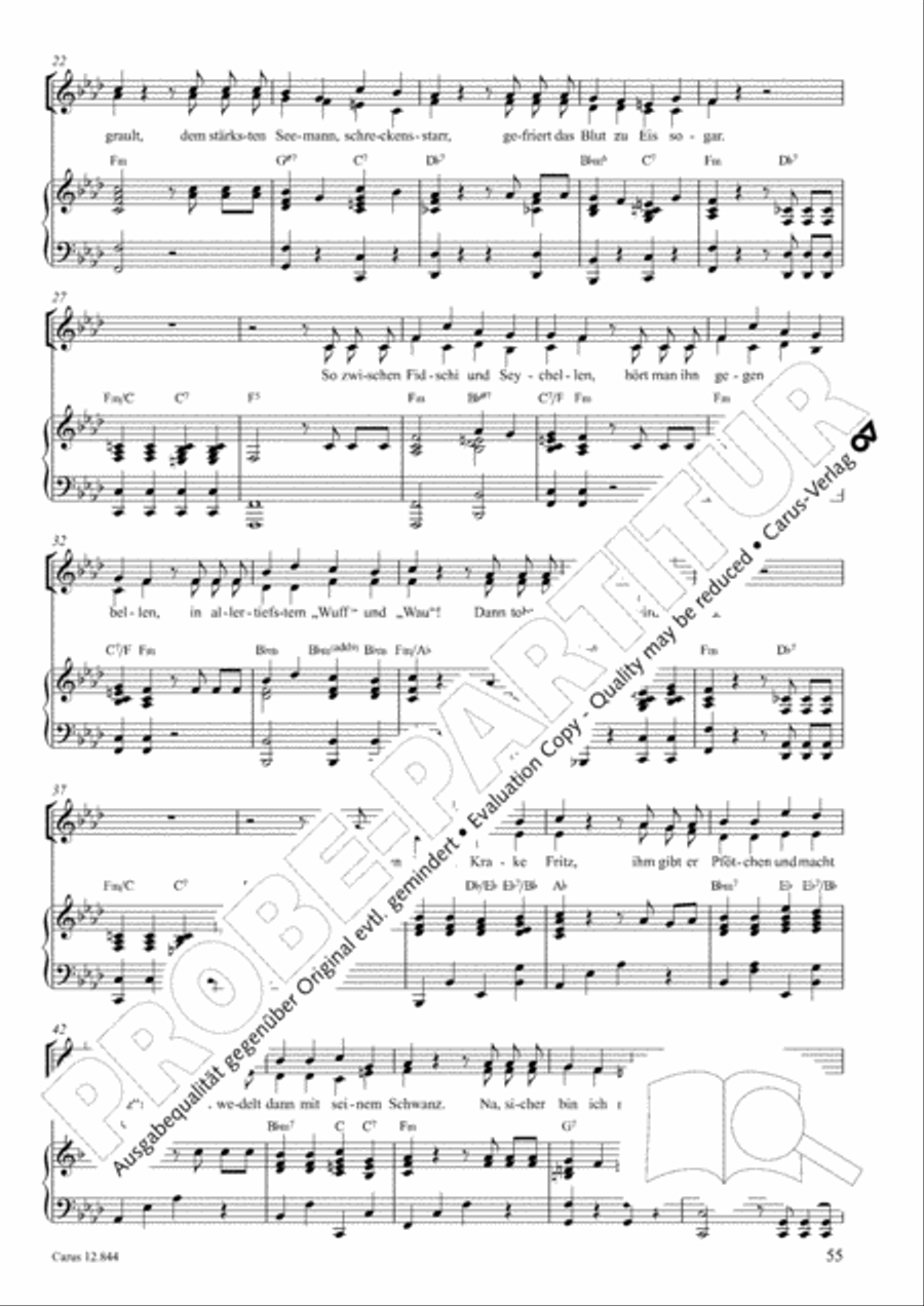 Gruselmonsterzaubersongs. Heft II Children's Choir scores gallery preview page 56