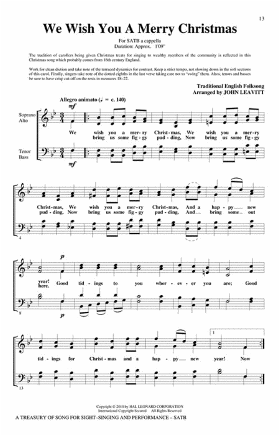 A Treasury of Song for Sight-Singing and Performance 4-Part scores gallery preview page 3