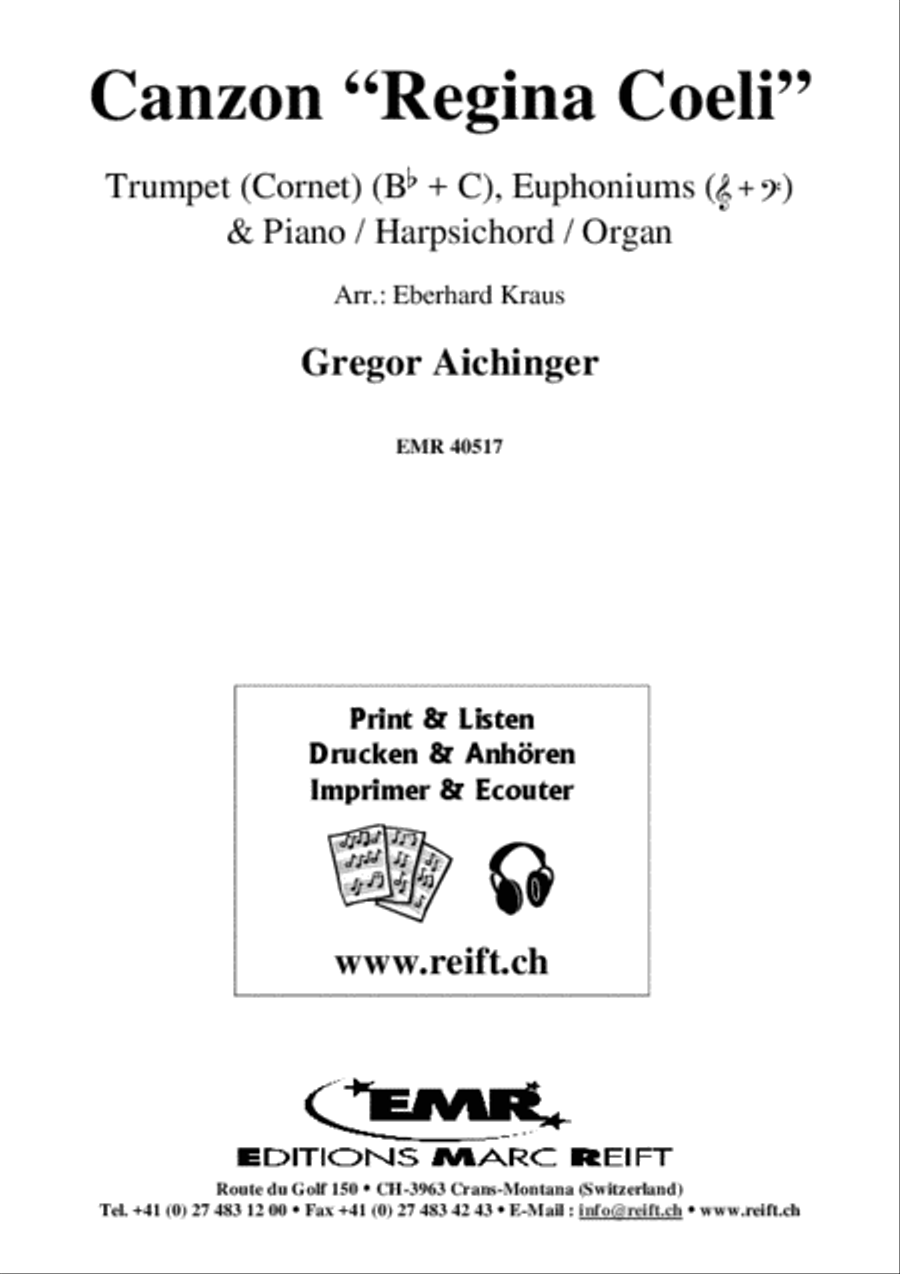 Canzon Regina Coeli Brass Ensemble scores gallery preview page 2