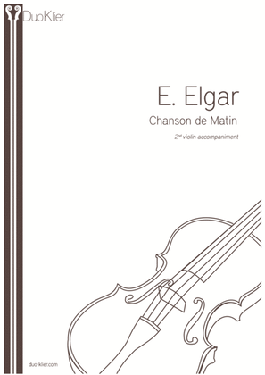 Book cover for Elgar - Chanson de Matin, 2nd violin accompaniment