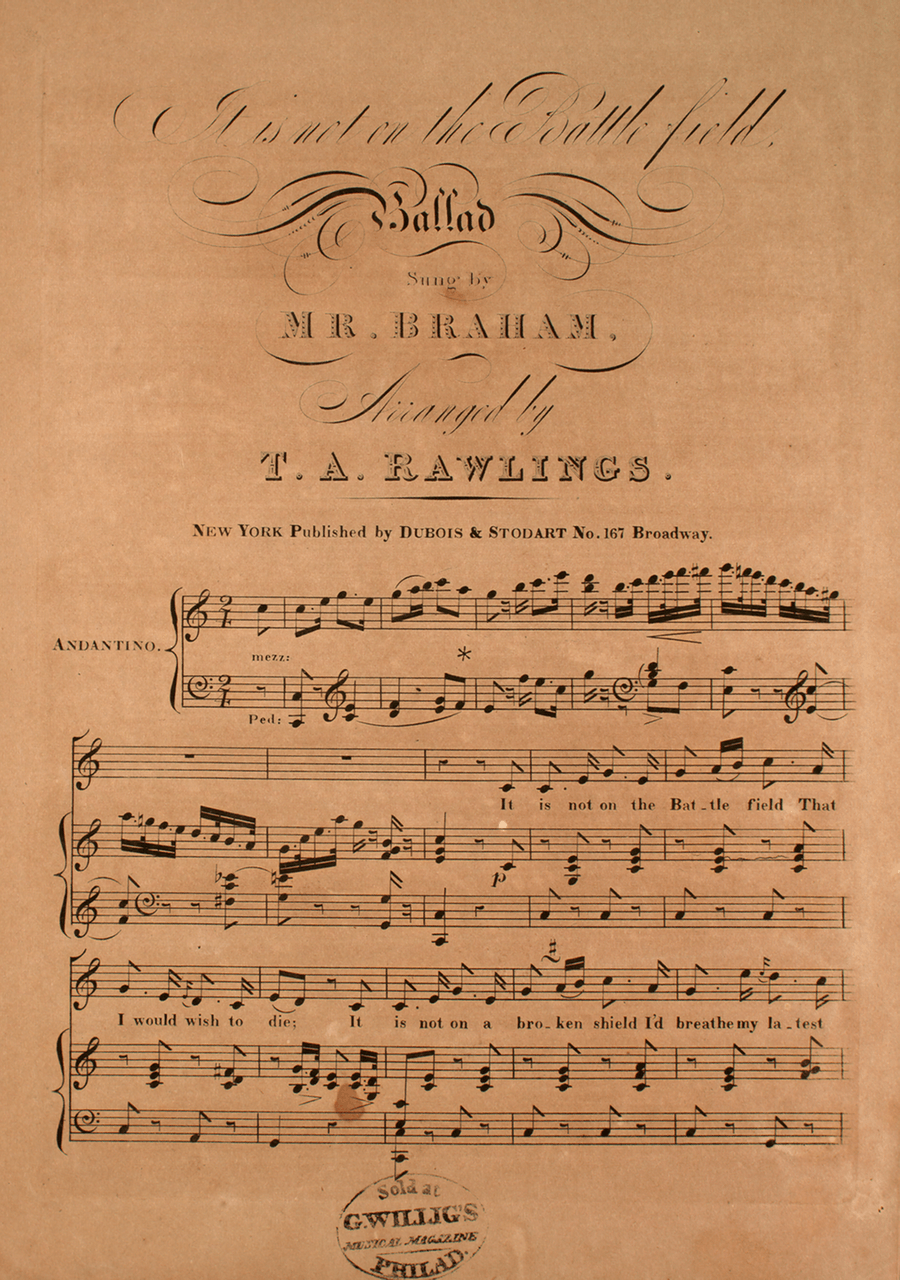 It is Not on the Battlefield. Ballad