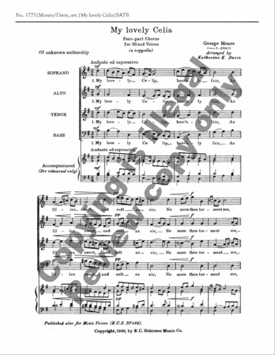My Lovely Celia My Lovely Celia 4-Part scores gallery preview page 2