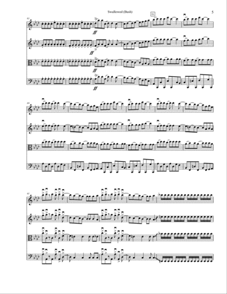Swallowed Swallowed String Quartet scores gallery preview page 5