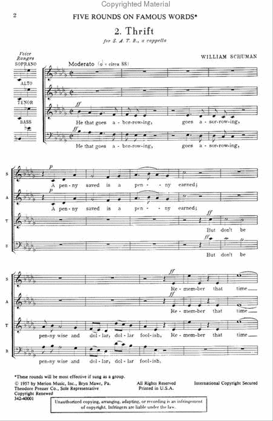 Thrift Thrift 4-Part scores gallery preview page 2