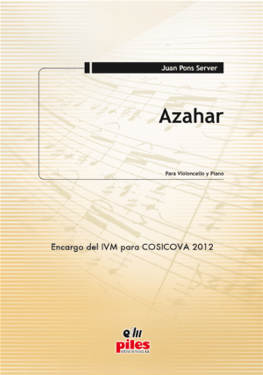 Azahar para Violonchelo y Piano Piano scores gallery preview page 1