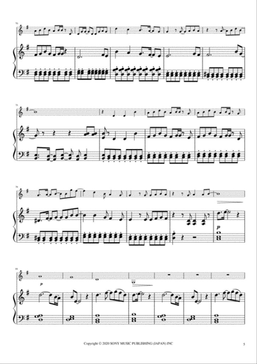 Gurenge Violin Solo scores gallery preview page 5