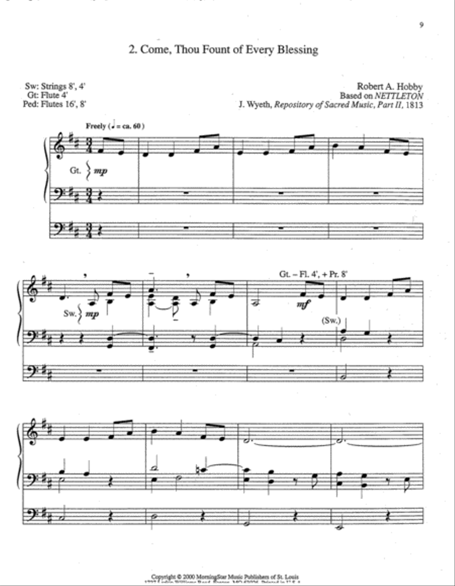 Three Hymns of Praise, Set 6 Organ scores gallery preview page 4