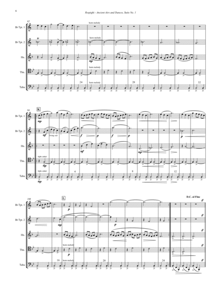 Ancient Airs and Dances Suite No. 1 for Brass Quintet image number null