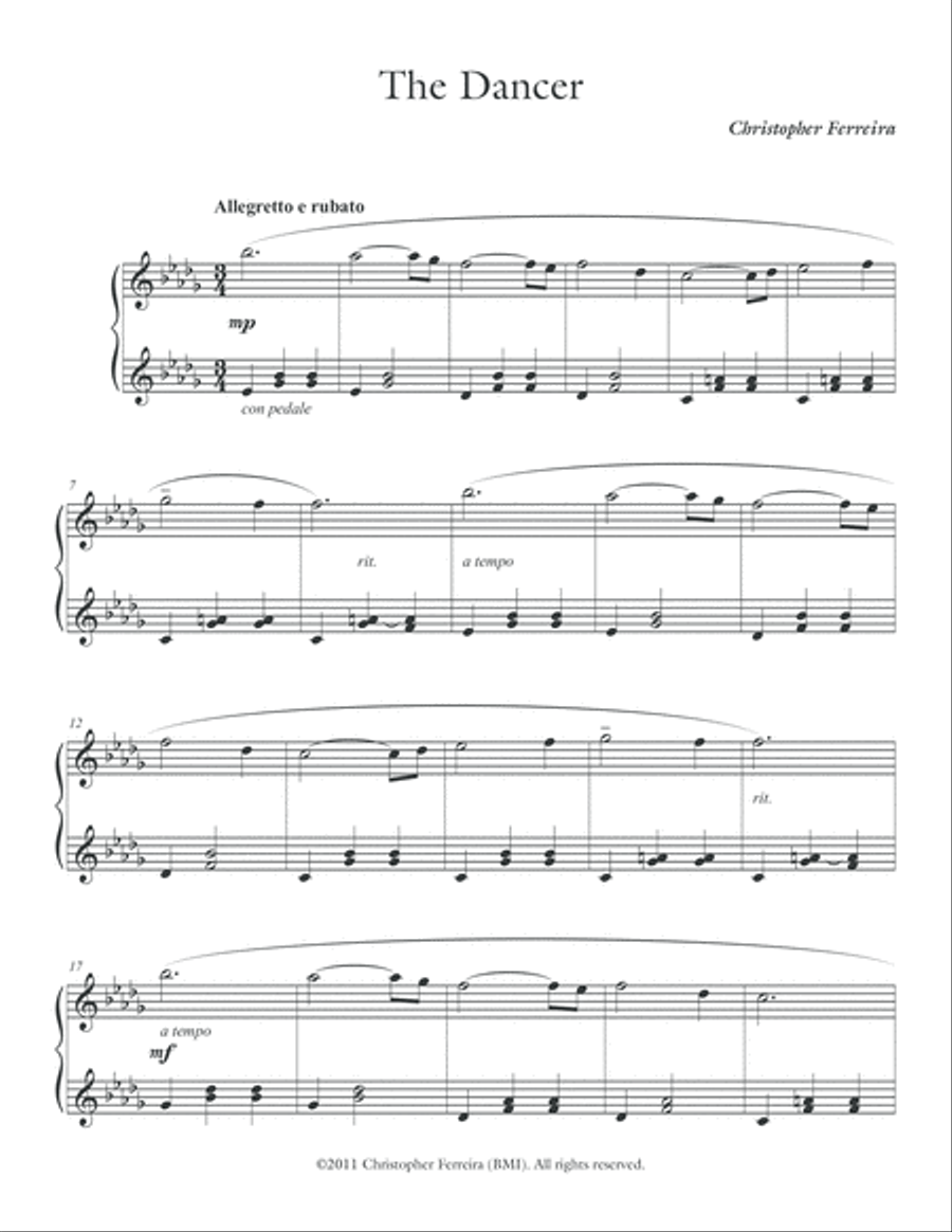 The Dancer Piano Solo scores gallery preview page 2