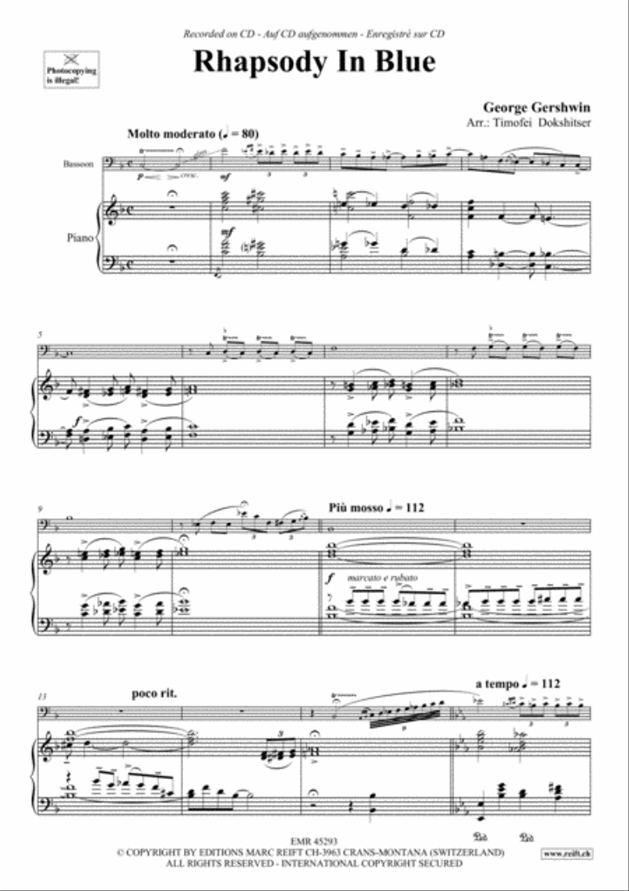 Rhapsody In Blue Bassoon Solo scores gallery preview page 6