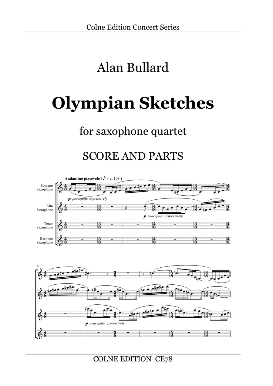 Olympian Sketches (Saxophone Quartet) Saxophone Quartet scores gallery preview page 1
