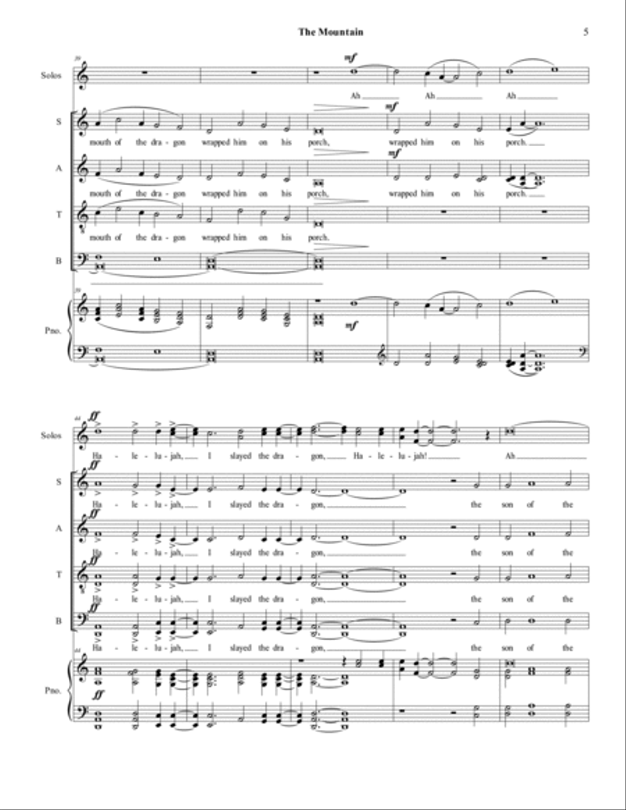 The Mountain 4-Part scores gallery preview page 5