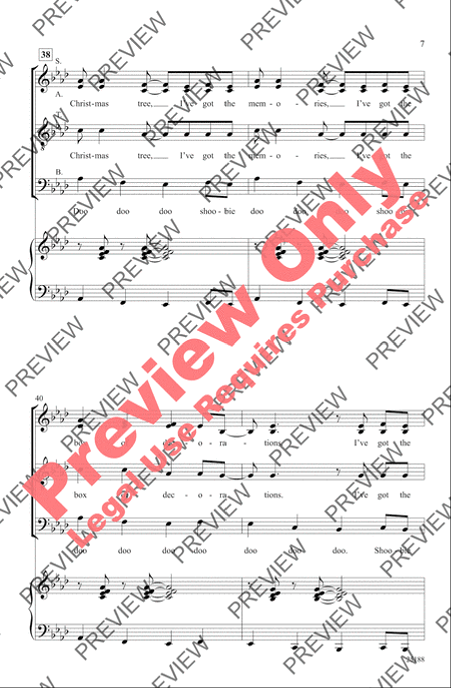 Perfect Christmas Night (from Dr. Seuss! How the Grinch Stole Christmas) 4-Part scores gallery preview page 7