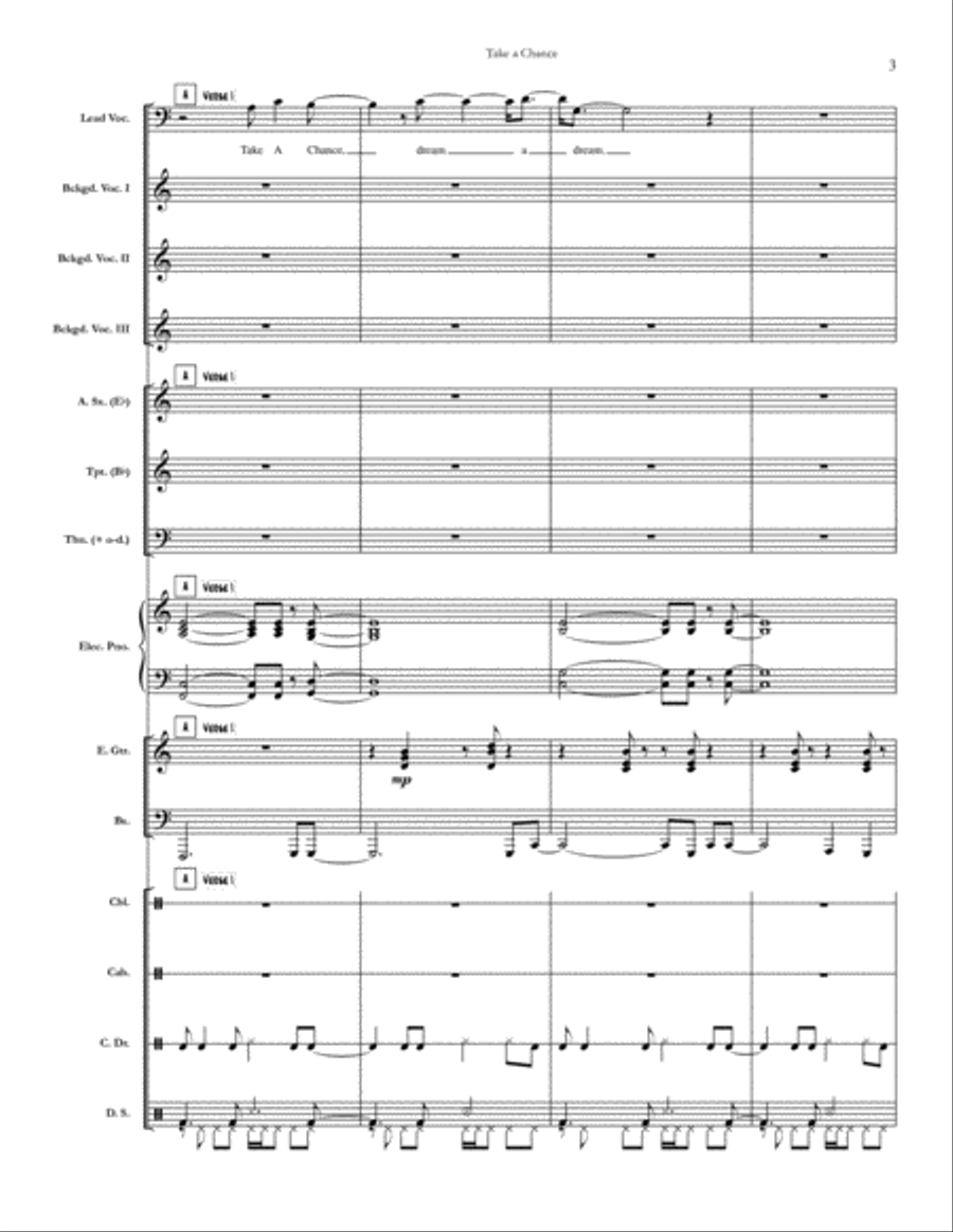 Take A Chance Small Ensemble scores gallery preview page 3