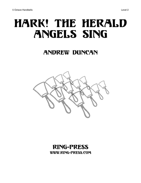 Hark, the Herald Angels Sing (5 Octaves Handbells, Level 2) image number null