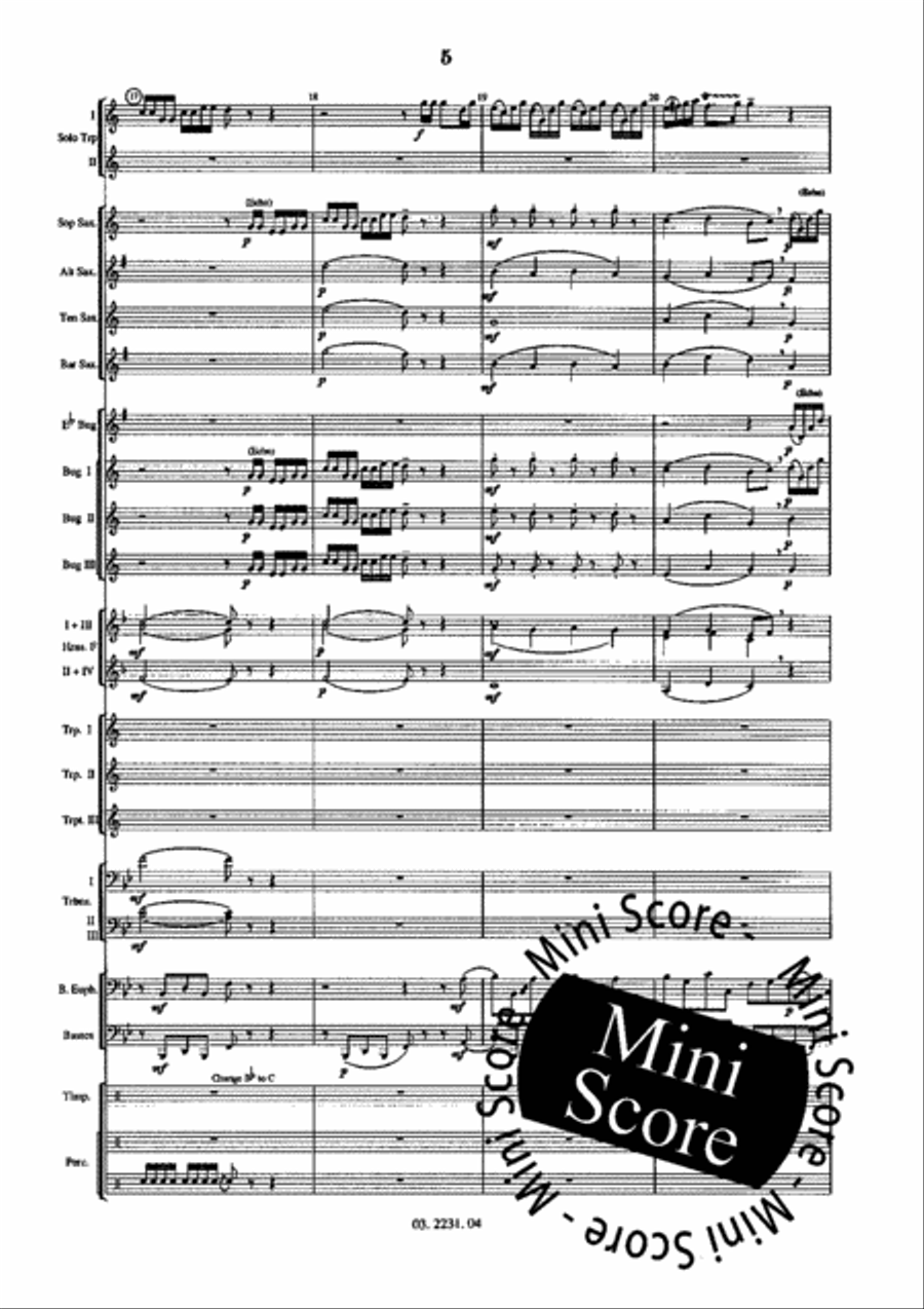 Trumpet Tune Fanfare Band scores gallery preview page 11