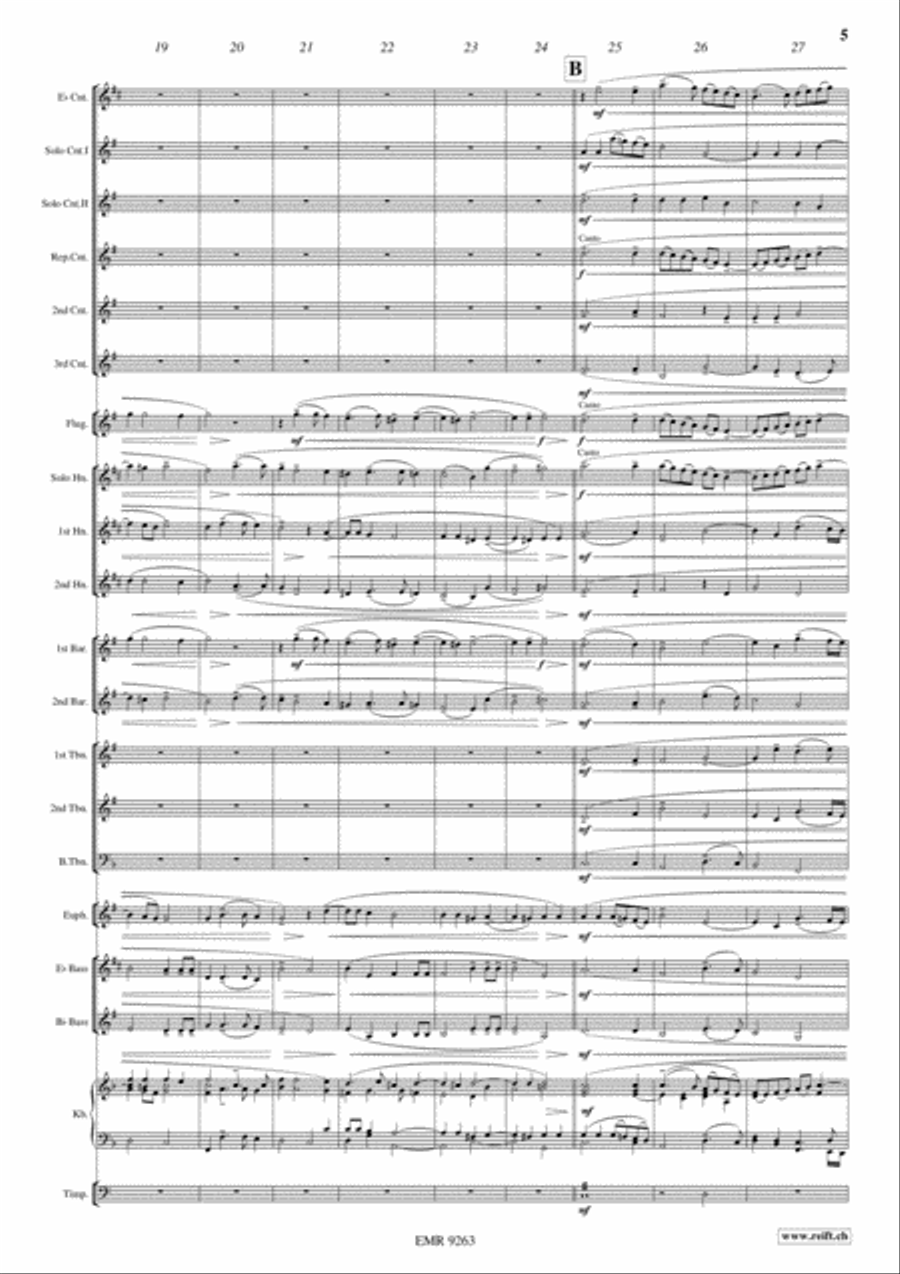 Sonata Pian e Forte Brass Band scores gallery preview page 6