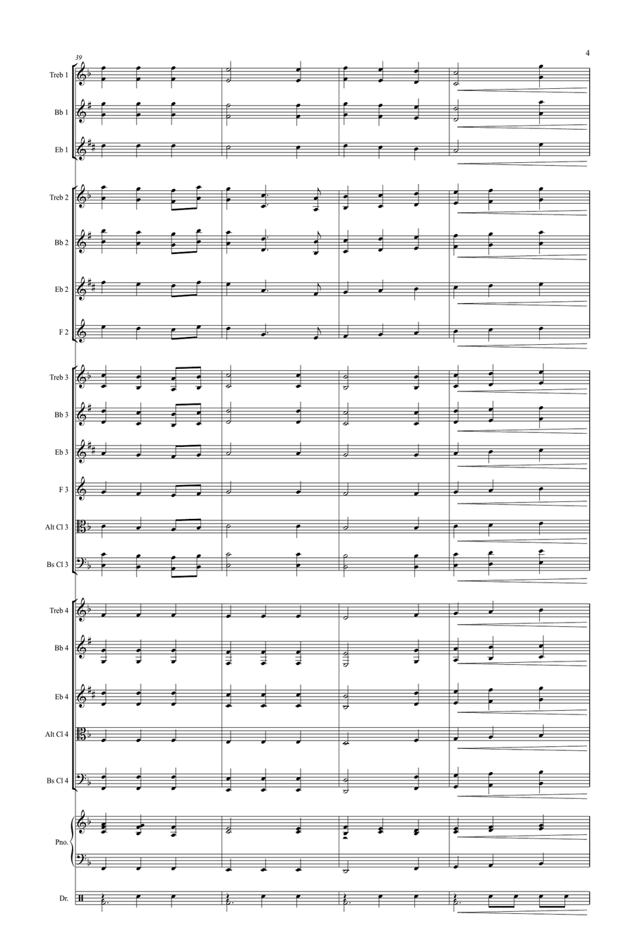We Wish You A Merry Christmas - Flexible Instrumentation Concert Band scores gallery preview page 5