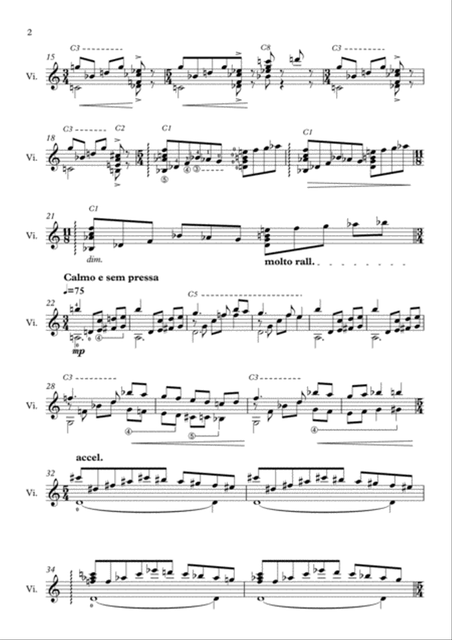 SONATINA FOR GUITAR- Danilo Lamas Classical Guitar scores gallery preview page 2
