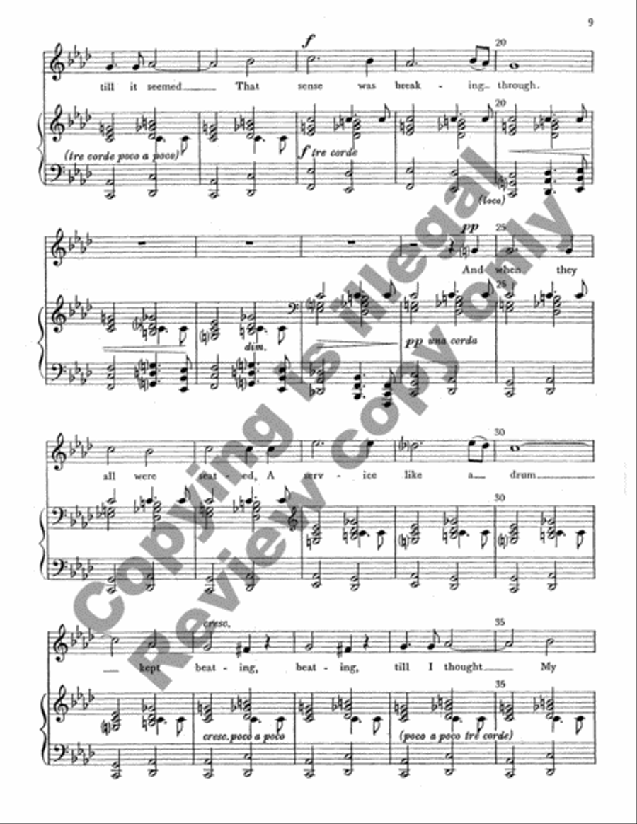 Three Songs of Elegy High Voice scores gallery preview page 8