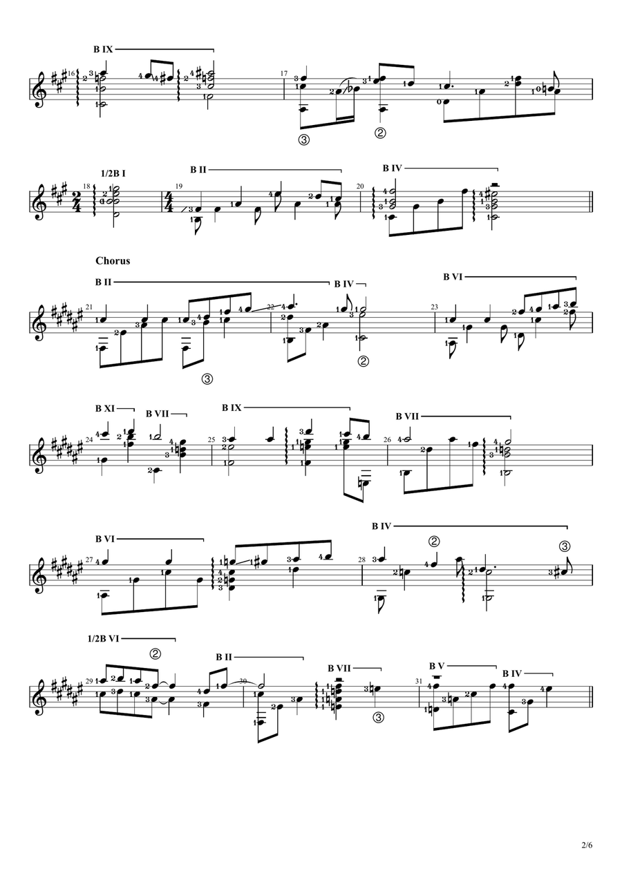 Pelangi Acoustic Guitar scores gallery preview page 2