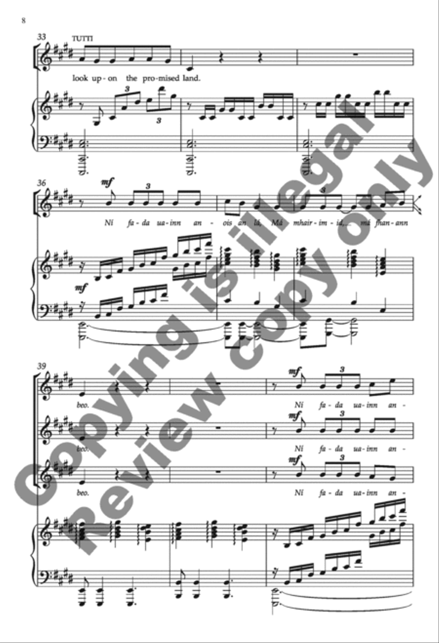 Crossing The Border (Choral Score) SA scores gallery preview page 8