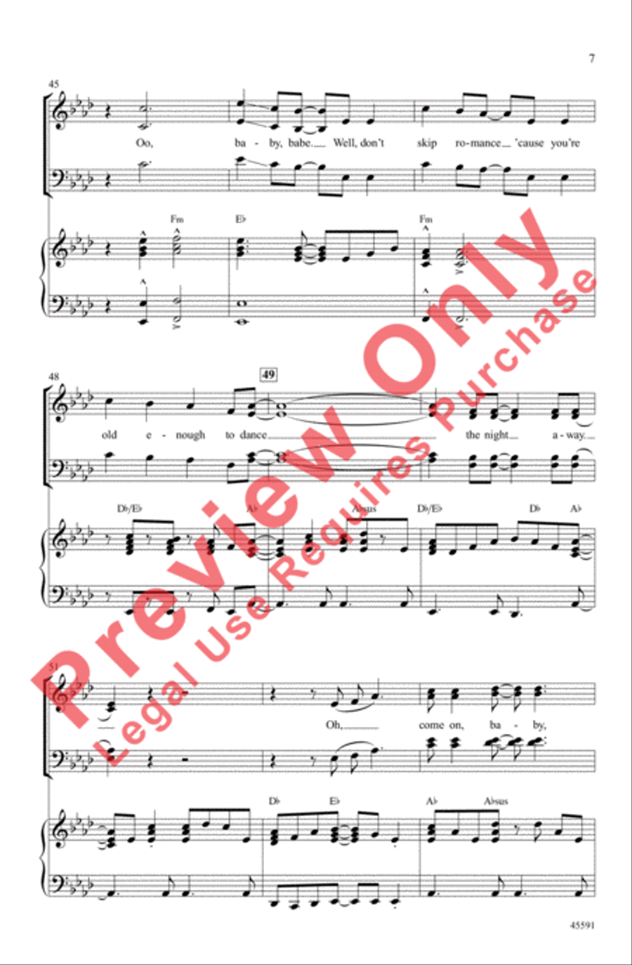 Dance the Night Away 4-Part scores gallery preview page 7