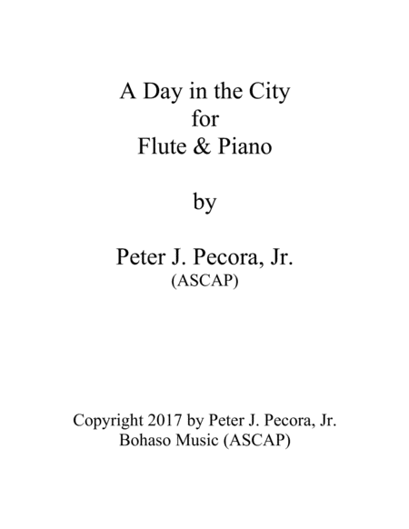 A Day in the City for Flute & Piano image number null