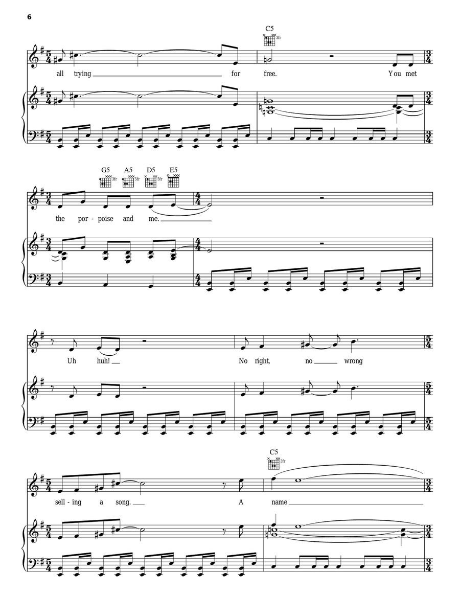 Barracuda Piano, Vocal, Guitar scores gallery preview page 6
